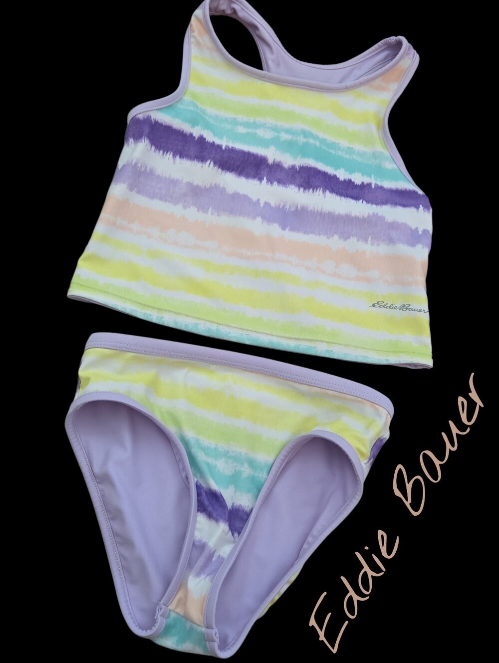 *1636 Eddie Bauer 2pc bikini swim set Girls 7/8